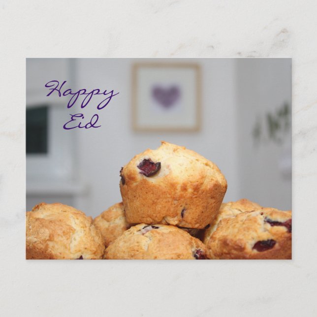 Carte Postale L'islamique heureux Kareem bonbons muffins cupcake (Devant)