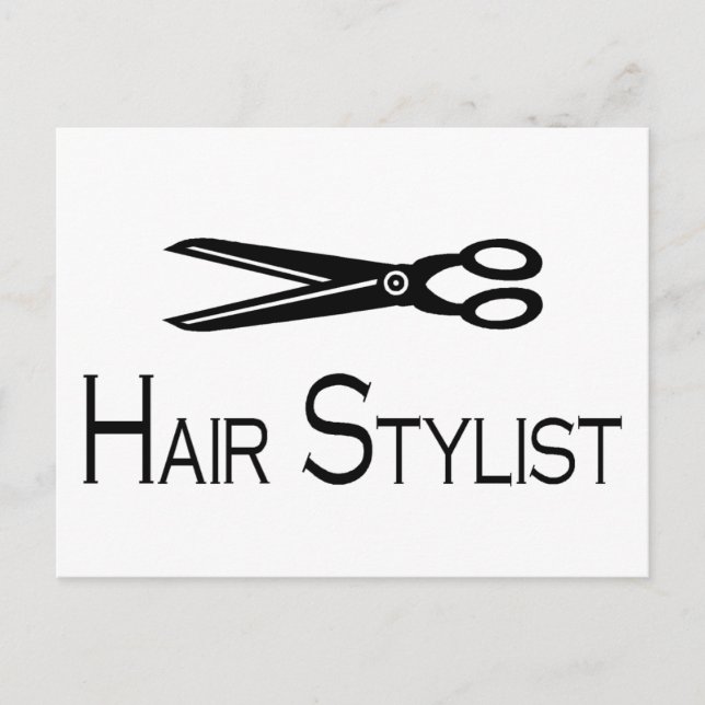 Carte Postale Liste des cheveux (ciseaux) (Devant)