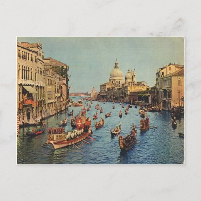 Carte Postale L'Italie, Venise, régate sur le canal grand (Devant)