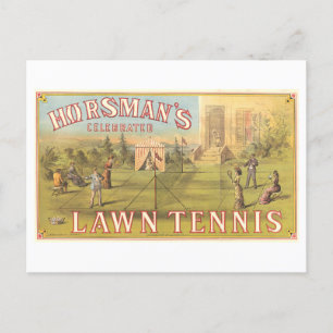 Carte Postale Lithographie de la publicité de tennis de pelouse 