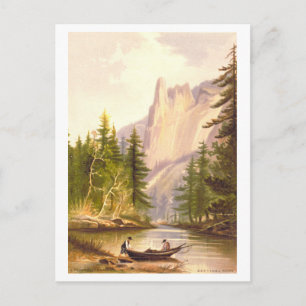 Carte Postale Lithographie de Prang Vintage de Yosemite Sentinel