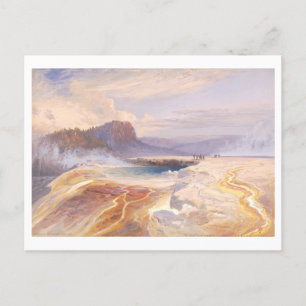 Carte Postale Lithographie Vintage de printemps de Yellowstone G