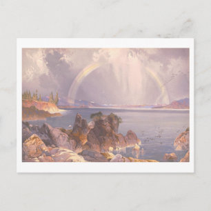 Carte Postale Lithographie vintage du lac Yellowstone Prang