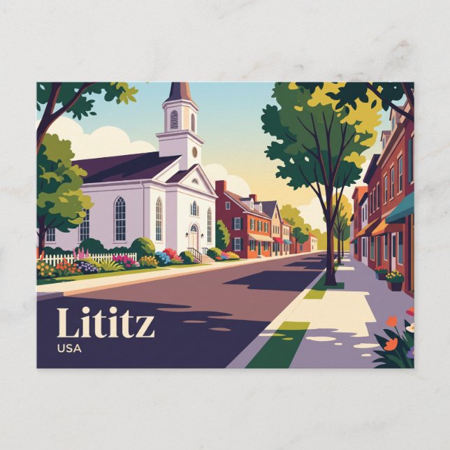 Carte Postale Lititz Pennsylvanie (Devant)