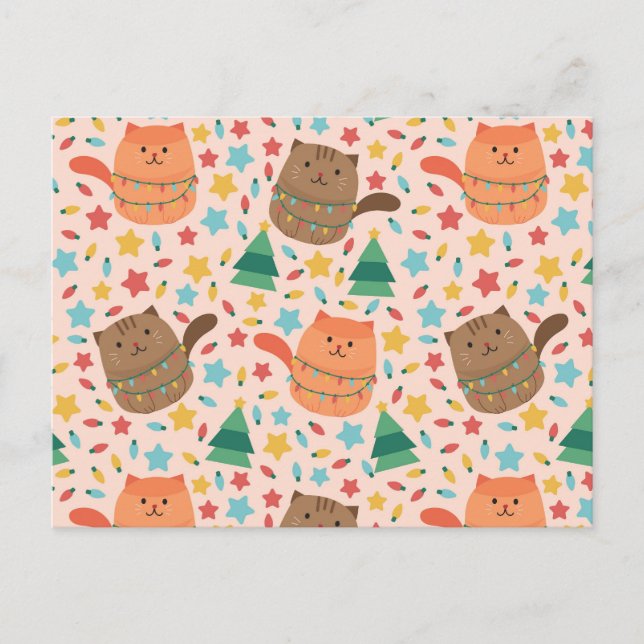 Carte Postale Little and Cute Christmas Kitten (Devant)