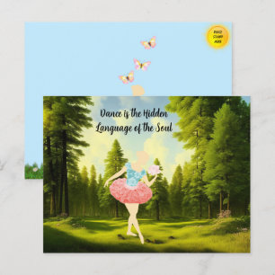 Carte postale Little Ballerina Quote