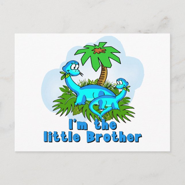 Carte Postale Little Brother Dinosaures (Devant)