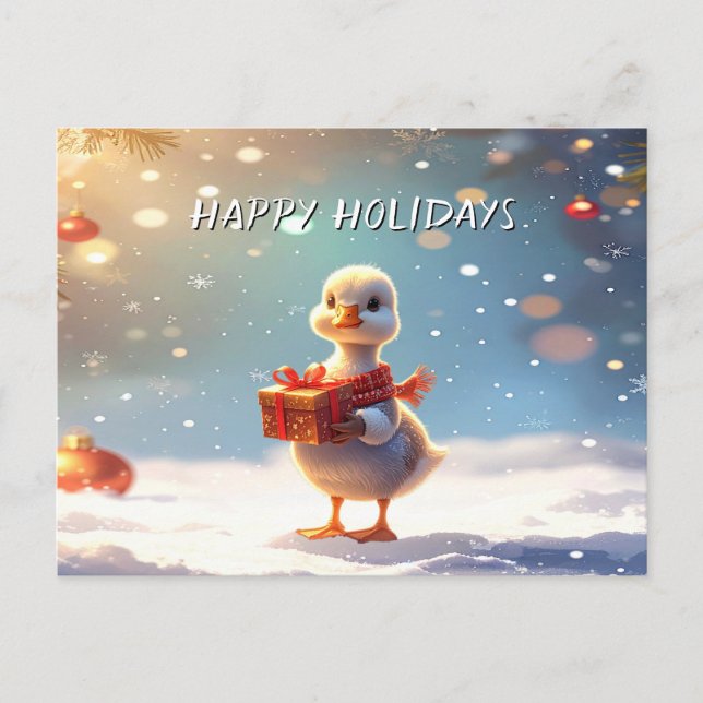 Carte Postale Little Duck Christmas Holiday Postcard (Devant)