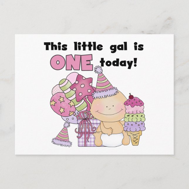 Carte Postale Little Gal est un tee-shirt et un cadeau (Devant)