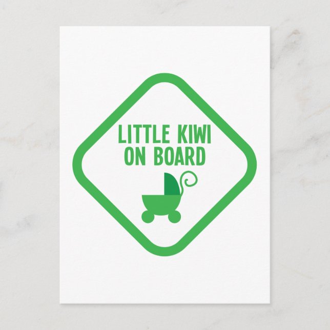 Carte Postale Little KIWI à bord Nouvelle-Zélande (Devant)