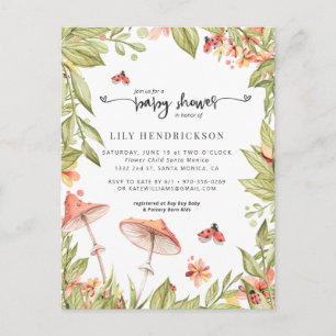 Carte Postale Little Ladybug   Invitation Baby shower de printem