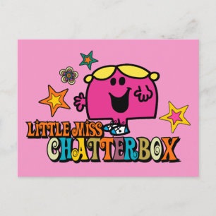 Carte Postale Little Miss Chatterbox & Étoiles colorées