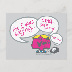 Carte Postale Little Miss Chatterbox & Téléphone