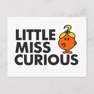 Carte Postale Little Miss Curious Black Lettering