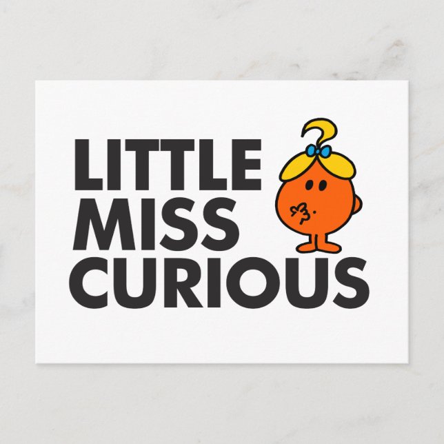 Carte Postale Little Miss Curious | Black Lettering (Devant)