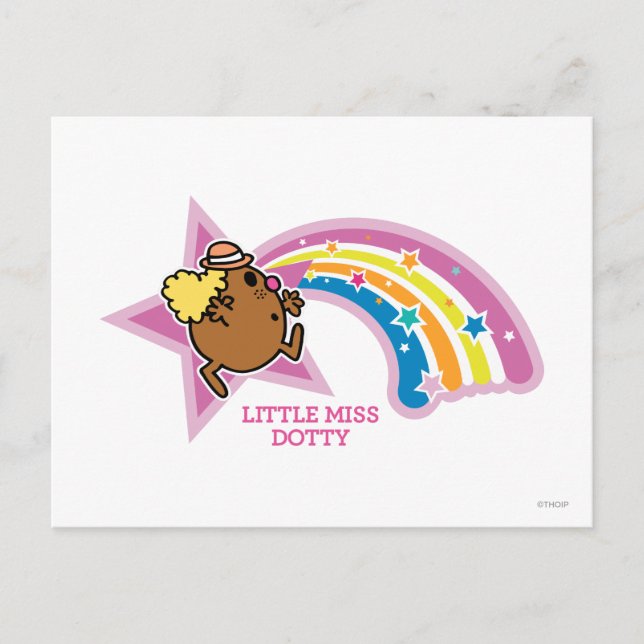 Carte Postale Little Miss Dotty | Chasing Rainbows (Devant)