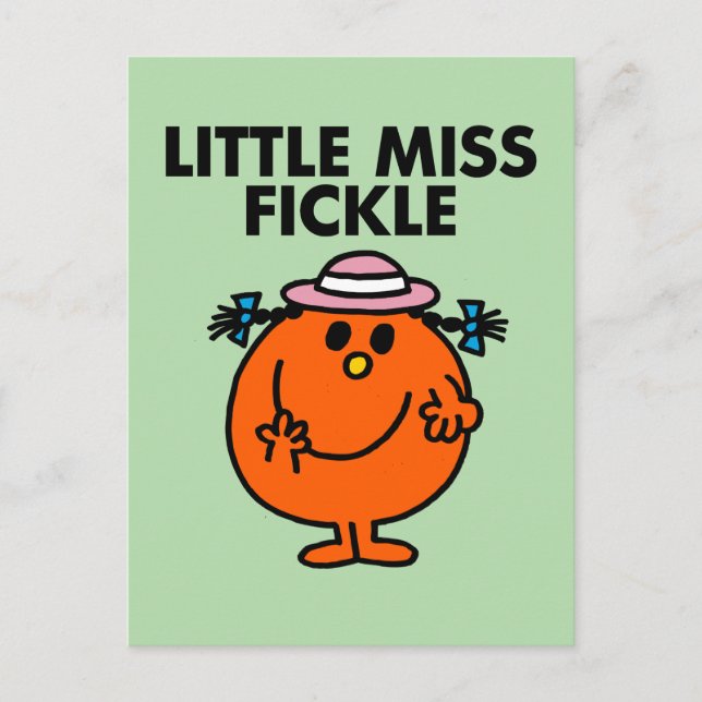 Carte Postale Little Miss Fickle | Lettres noires (Devant)