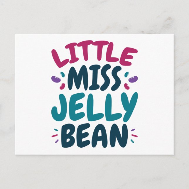 Carte Postale Little Miss Jelly Bean Paster Candy Surnom (Devant)