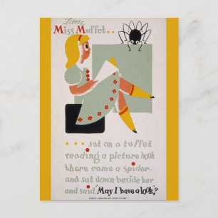 Carte Postale Little Miss Muffet