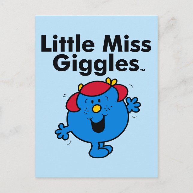 Carte Postale Little Miss | Petite Miss Giggles Aime Rire (Devant)