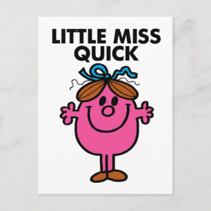 Carte Postale Little Miss Quick Lettres noires