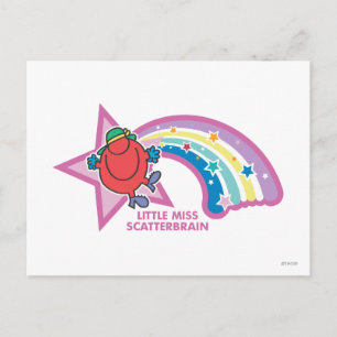 Carte Postale Little Miss Scattercerveau Arc en ciel et étoile