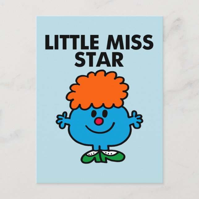 Carte Postale Little Miss Star | Lettres noires (Devant)