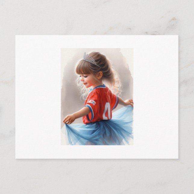 Carte Postale Little Princess With Tiara,  (Devant)