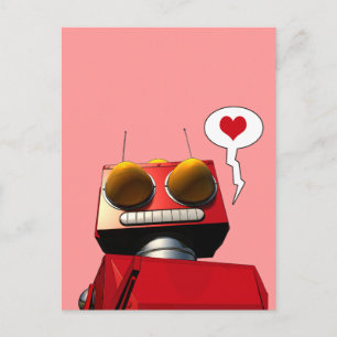 Carte postale Little Red Robot Love