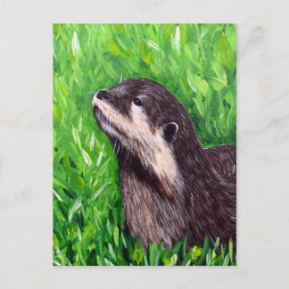 Carte Postale Little River Otter Painting