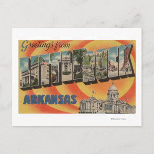 Carte Postale Little Rock, Arkansas - Scènes de grandes lettres
