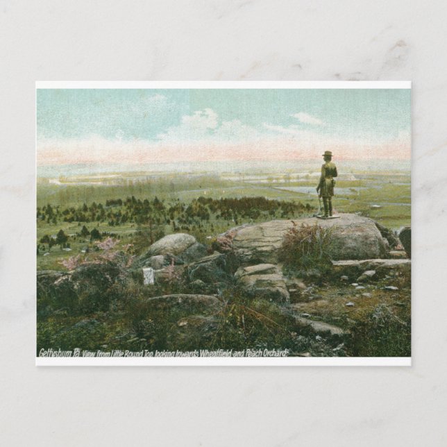 Carte Postale Little Round Top, champ de bataille de Gettysburg  (Devant)