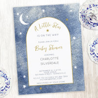Carte postale Little Star Baby shower Invitation