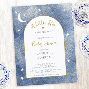 Carte postale Little Star Baby shower Invitation