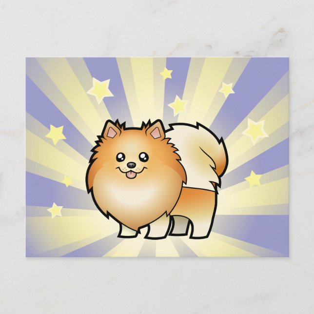 Carte Postale Little Star Pomeranian (Devant)