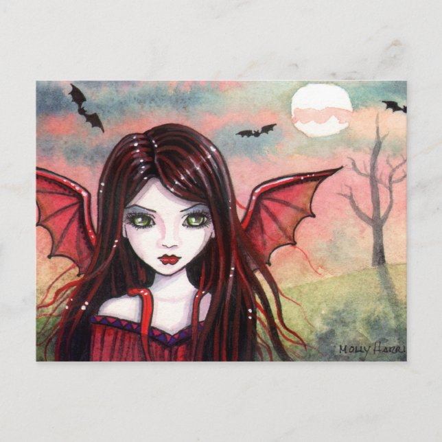 Carte postale Little Vampire par Molly Harrison (Devant)