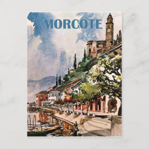 Carte Postale Littoral de Morcote, lac Lugano, Suisse