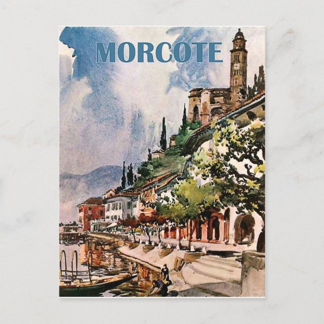 Carte Postale Littoral de Morcote, lac Lugano, Suisse (Devant)