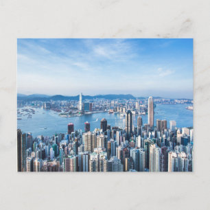 Carte Postale Littoral Tsim Sha Tsu, île de Hong Kong, Asie