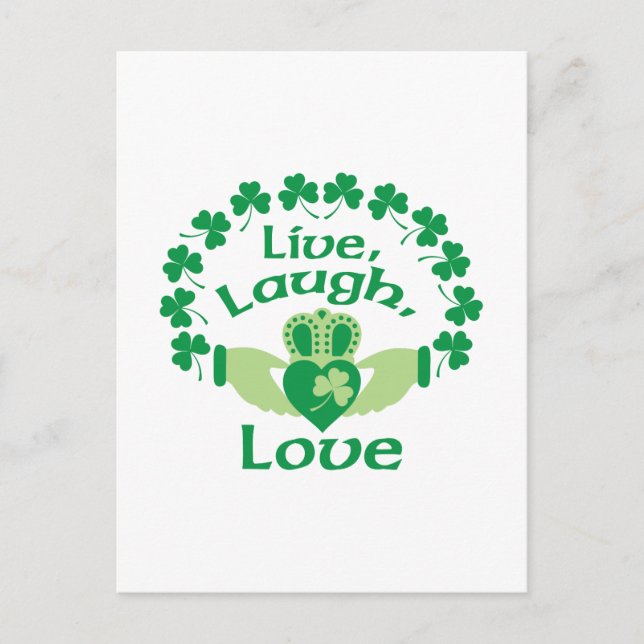 Carte Postale Live Laugh Love (Devant)