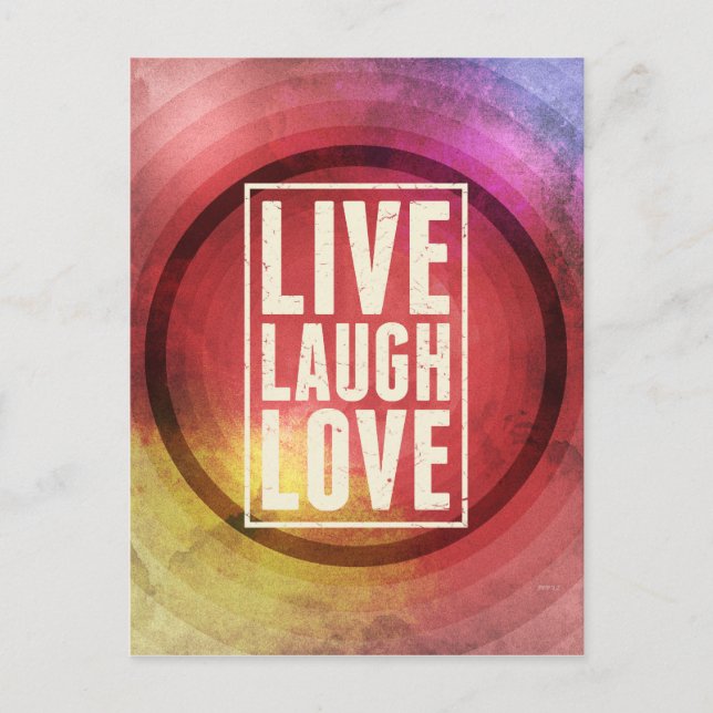 Carte Postale Live Laugh Love (Devant)