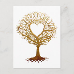 Carte Postale Live Laugh Love - Arbre de vie