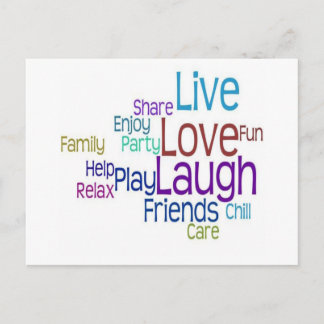 Carte Postale Live Love Laugh