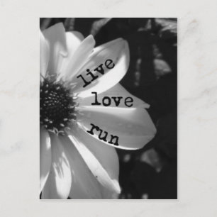 Carte Postale Live Love Run by Vetro Designs