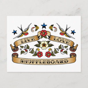 Carte Postale Live Love Shuffleboard