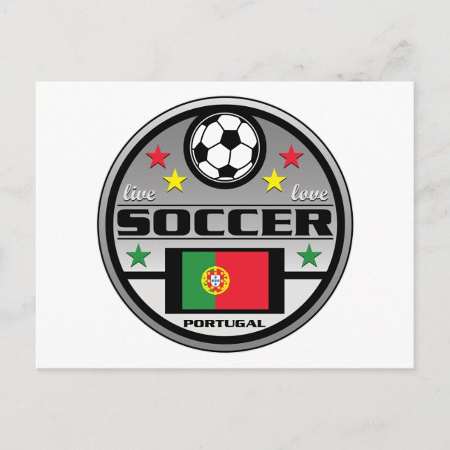Carte Postale Live Love Soccer Portugal (Devant)