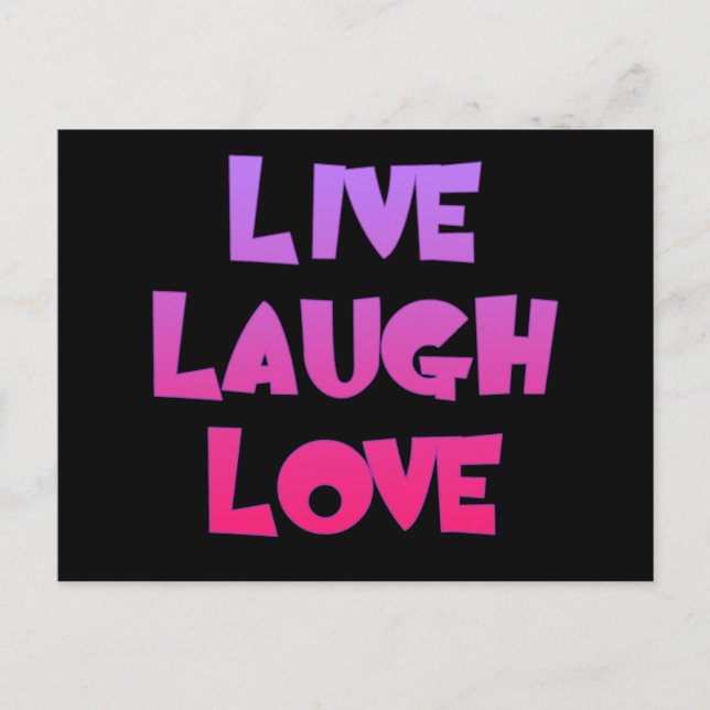 Carte Postale LIVE RIGH LOVE Tshirts, cadeaux (Devant)