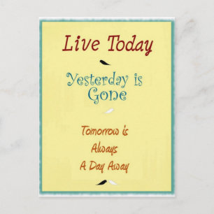 Carte postale Live Today