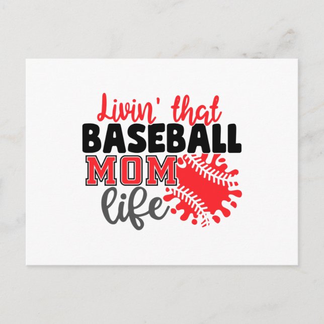 Carte Postale Livin That Baseball Mom Life (Devant)