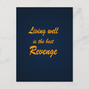 Carte Postale Living Well est la meilleure venge